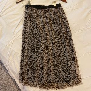 A new day Leopard print midi skirt